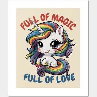 unicorn are full of love Posters and Art